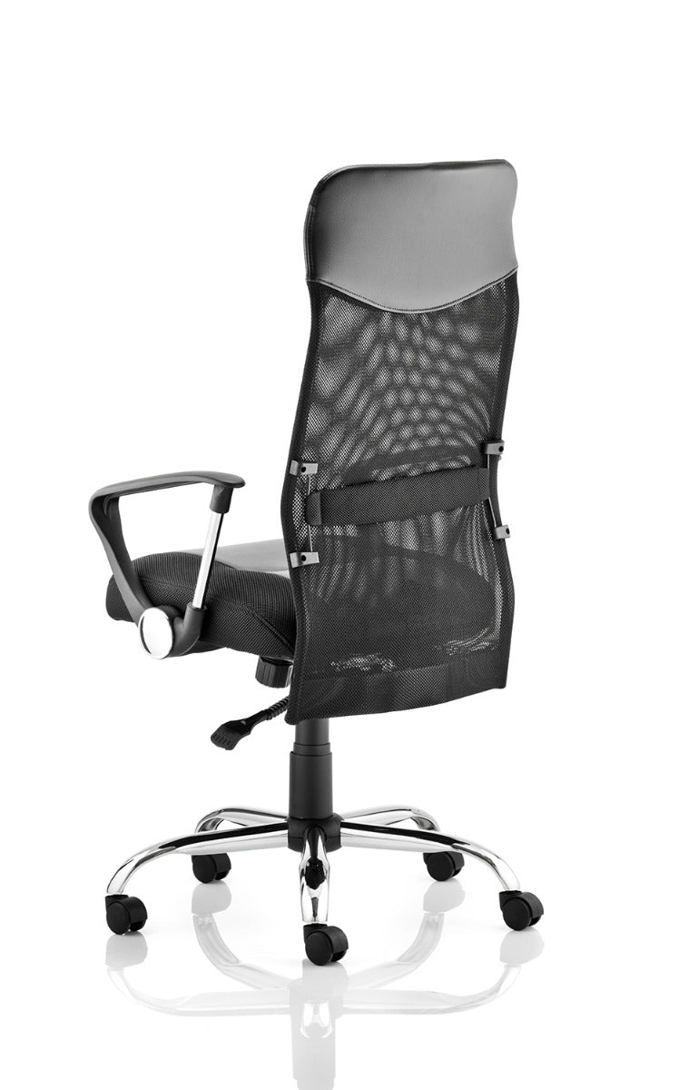 Vegas High Back Mesh and Leather Operator Office Chair